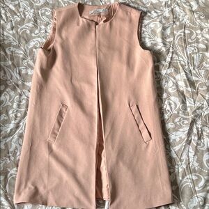Sleeveless Blush Pink long suit vest